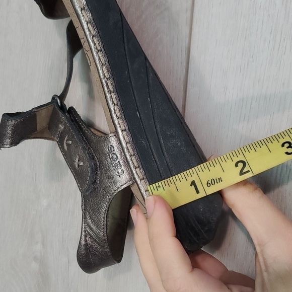 Taos Womens Zenith Pewter Hook&loop Comfort Wedge Sandals shoes sz 7 - Picture 14 of 14